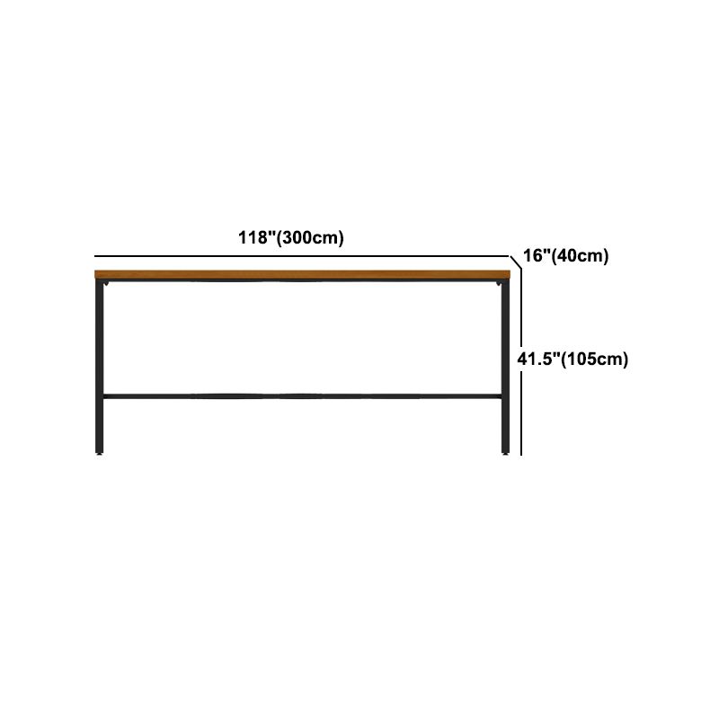 Pine Wood Bar Table Industrial Rectangle Bar Dining Table with Trestle for Cafe