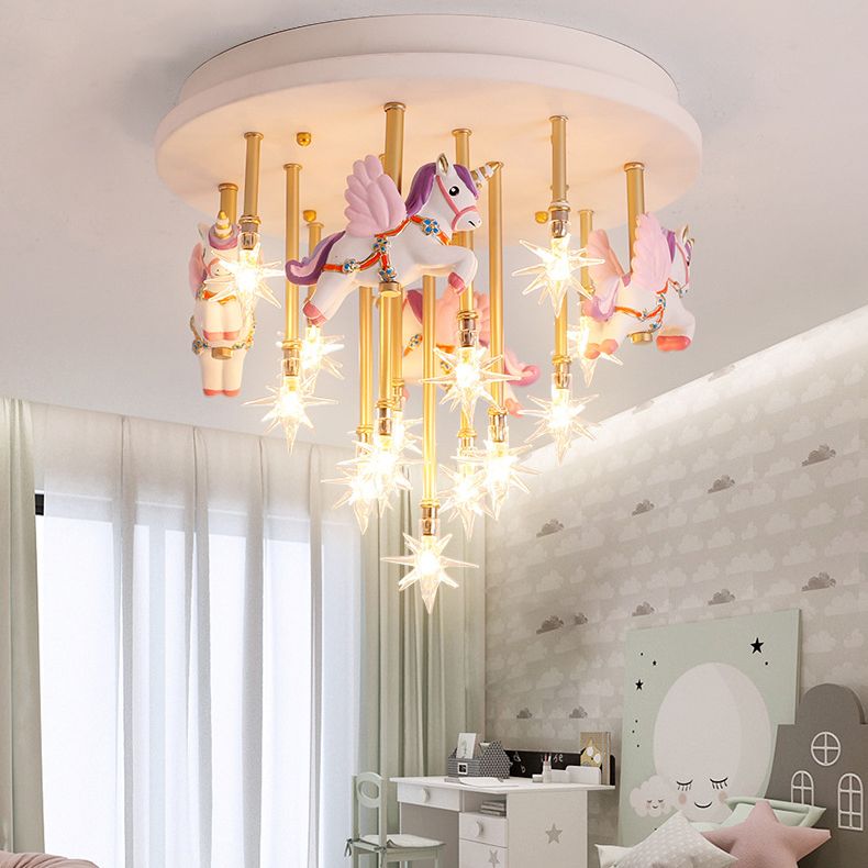 Nordic Ceiling Lamp Lovely Flush Mount Light Fixture for Kids' Room