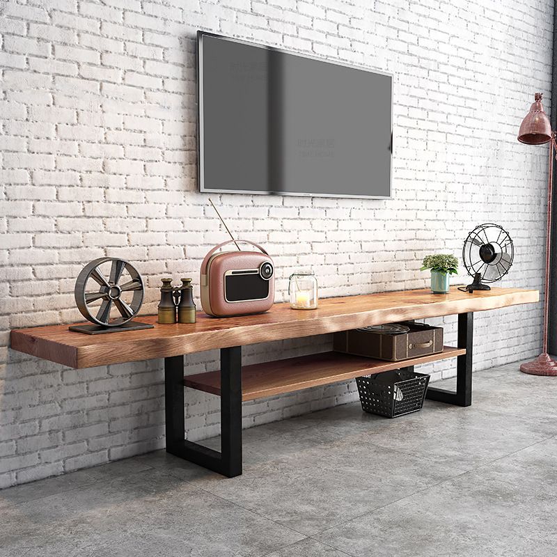 Modern TV Media Stand Engineered Wood Natural TV Stand Console