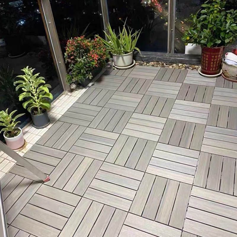 Classical Wood Outdoor Flooring Interlocking Patio Flooring Tiles