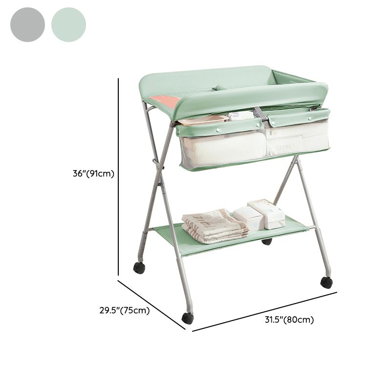 Folding Changing Table Portable Baby Changing Table with Basket