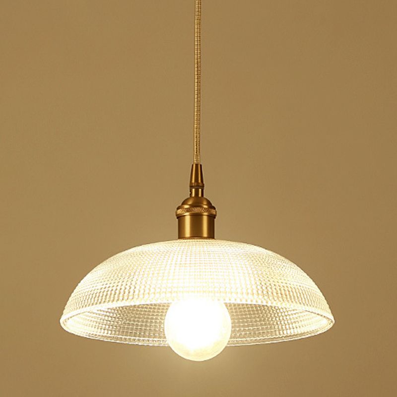 Industrial Hanging Ceiling Light Glass 1-Light Pendant Light for Bedroom