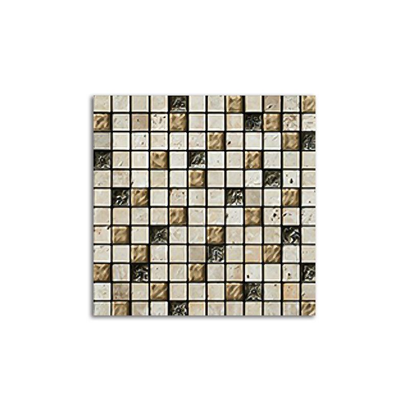 Contemporary Mosaic Tile Glass & Natural Stone Mosaic Tile with Square Shape