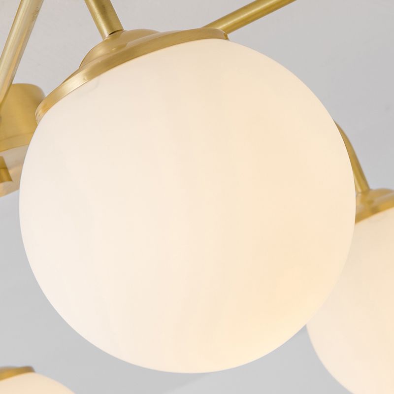 Modern Simple Copper Ceiling Light Ball Shape Shade Ceiling Lamp for Bedroom