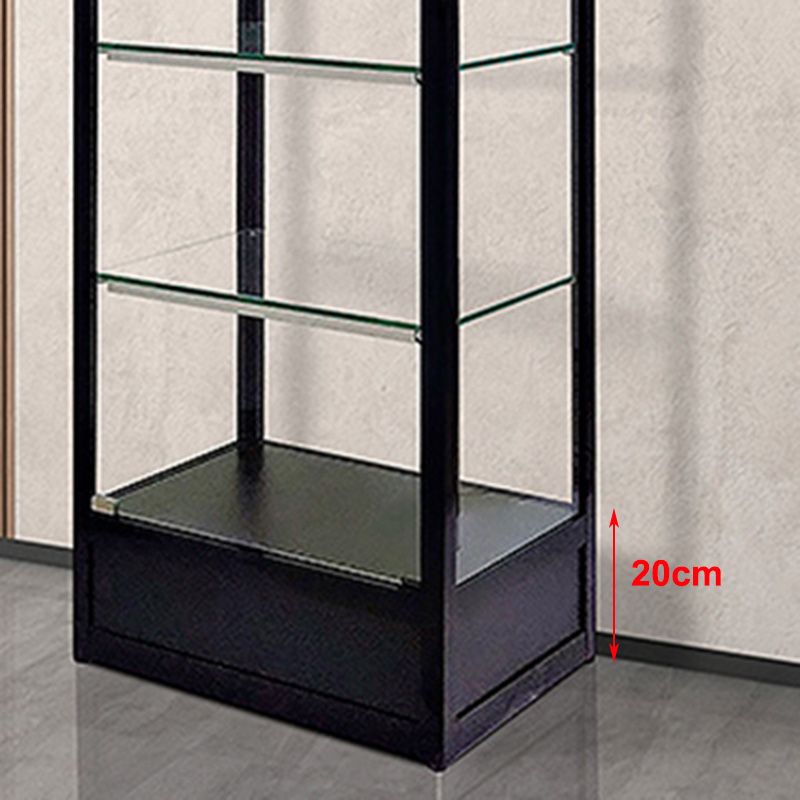 Modern Curio Cabinets Glass Display Cabinet with Locking Doors