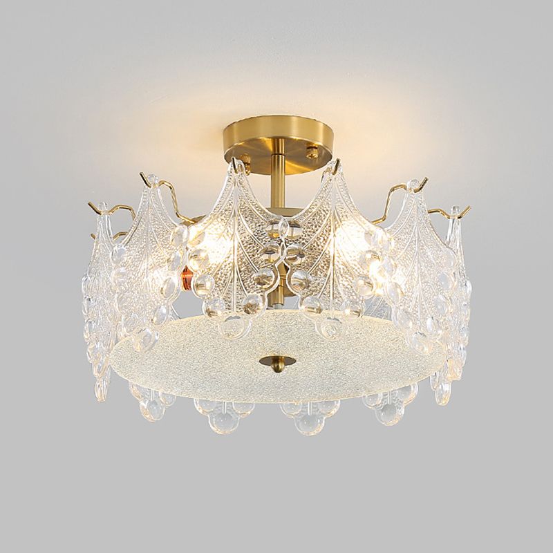 Modern Glass Ceiling Light Simplicity Flush Mount Light Fixture for Dining Room