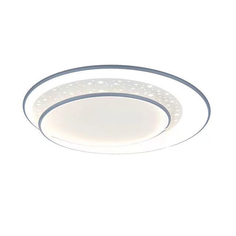 Ring Flush Light Fixtures Modern Style Metal 1 Light Flush Mount Lighting