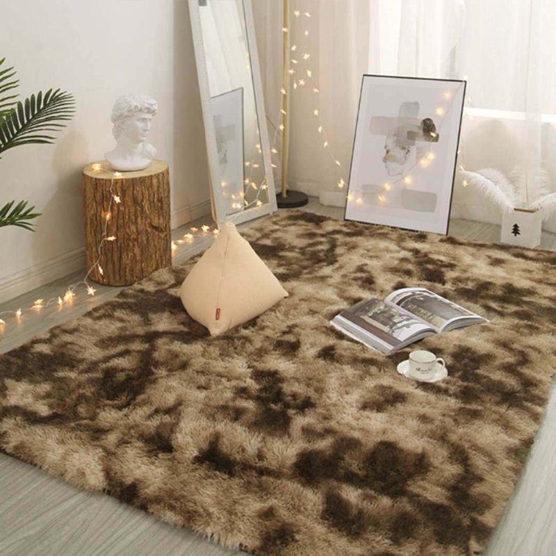 Tapis de chambre à filles multiples moderne Tie Dye Tapis polyester Machine antidérapante Machine Washable Tache résistant