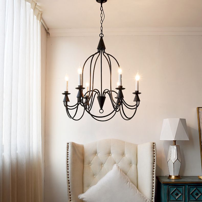 Amerikaanse klassieke stijl hangende kroonluchter metalen plafond kroonluchter