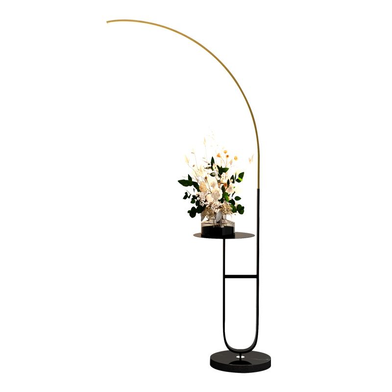 Metal Fishing Rod Floor Light Minimalist Metal Living Room Floor Light (Without Potted Plants)