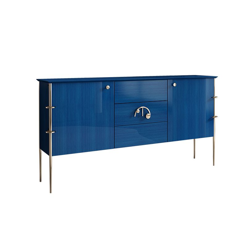 Contemporary Ash Wood Storage Sideboard Cabinet Doors and Drawers