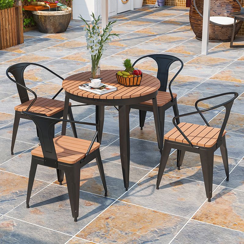 Industrial 1/3/5 Piece Dining Set Reclaimed Wood Dining Table Set for Patio