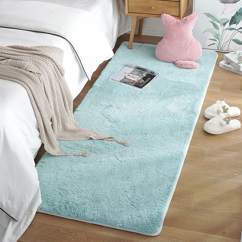 Multi-Colored Plain Rug Fluffy Calming Indoor Rug Pet Friendly Anti-Slip Backing Carpet for Room Decor