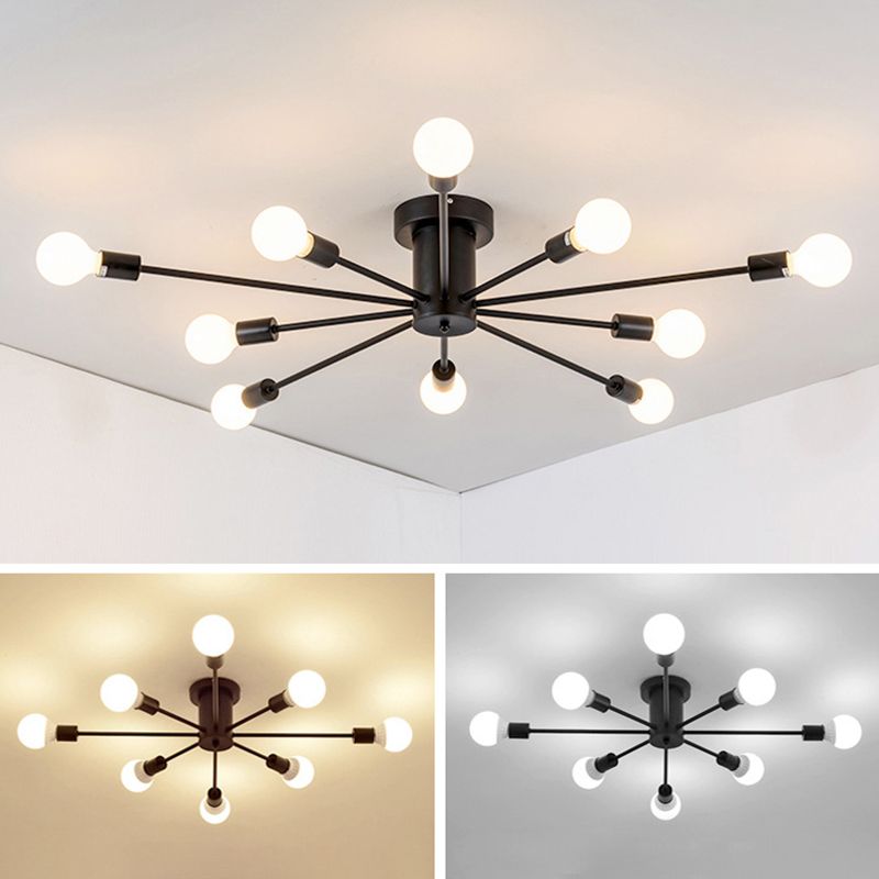 Molecular Styling Minimalism Flush-mount Light Open Bulb Design Living Room Ceiling Lamp