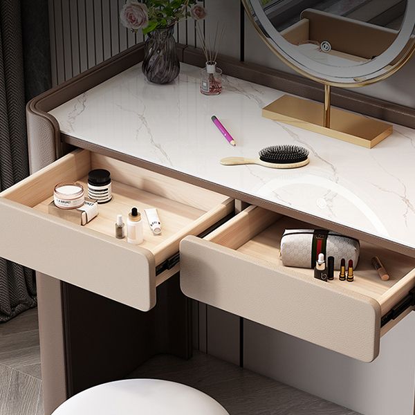 Standing Modern Lighted Mirror Vanity Dressing Table for Bedroom