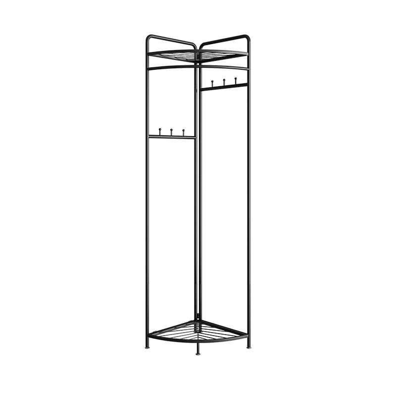 Industrial Hall Stand Shelves and Hanging Rail Metal Coat Hanger