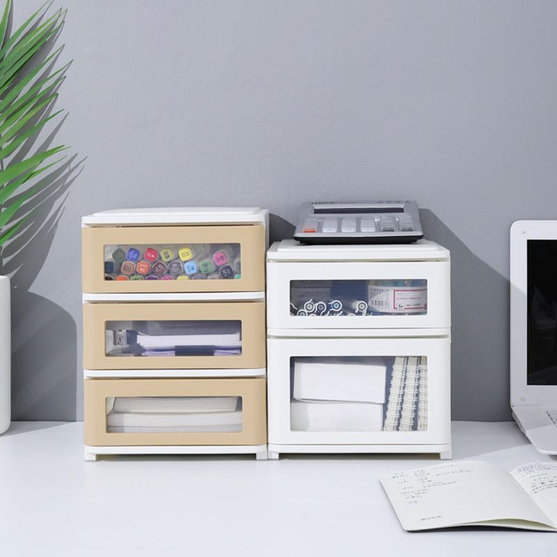 Contemporary Cabinet Plastic Vertical File Cabinet with Drawers