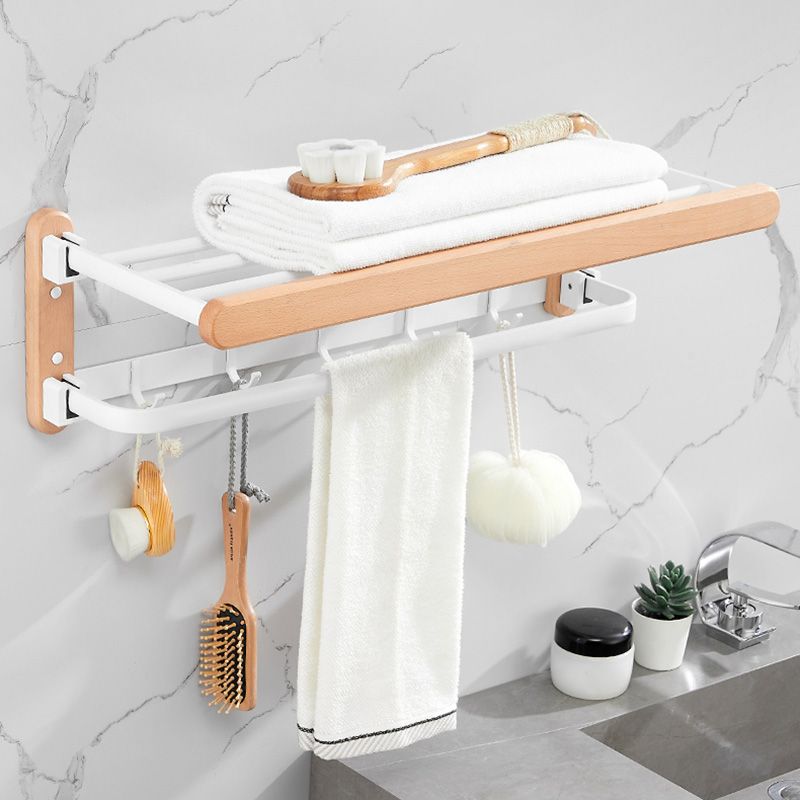 White 7-piece Bathroom Accessory Set Wood and Metal Bathroom Set