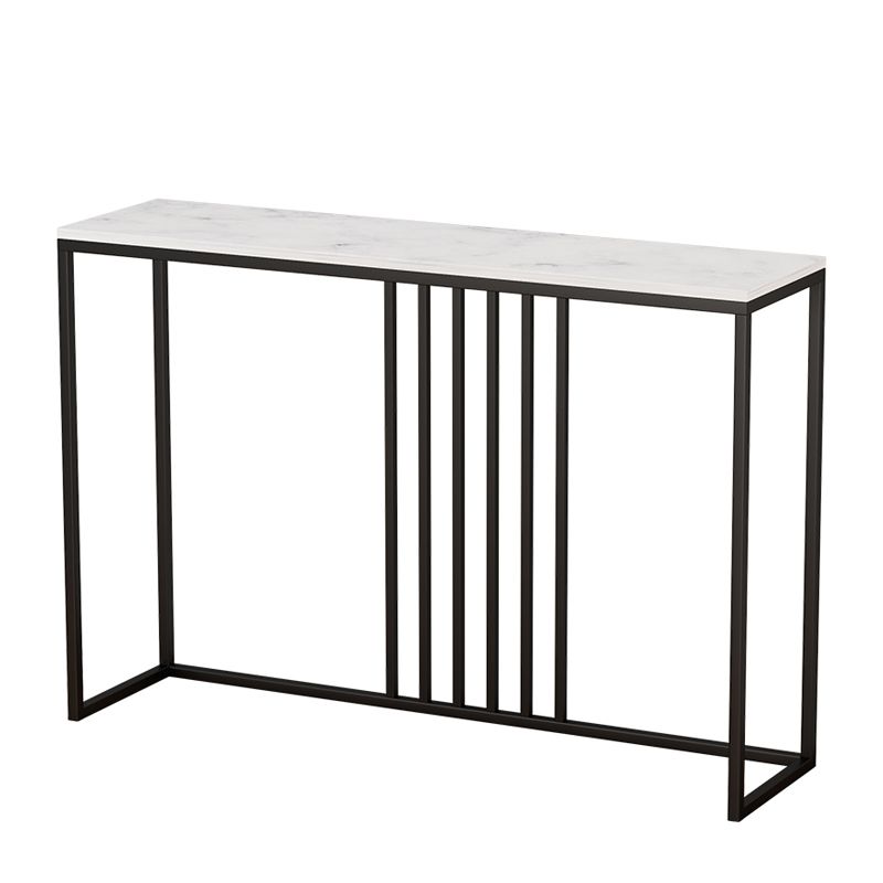 11.81" W Hall Console Table Modern Marble Accent Table with 1 Shelf