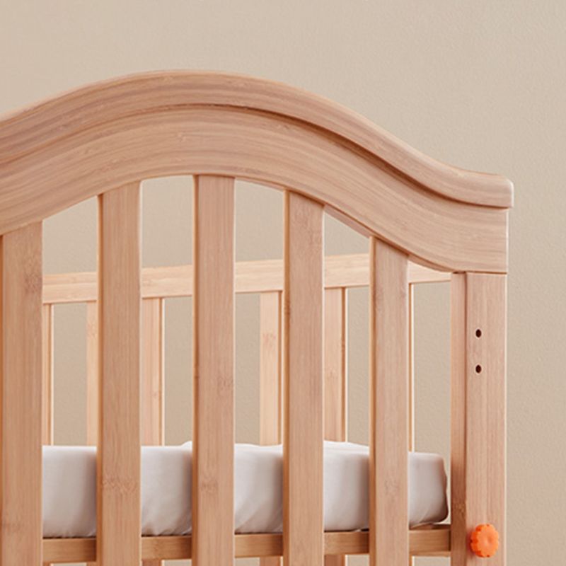 Home Rectangle Wooden Crib Farmhouse Style 5-In-1 Convertible Crib