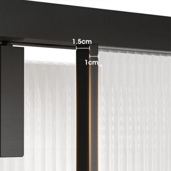 Semi Frameless Stainless Steel Frame Single Sliding Glass Shower Door
