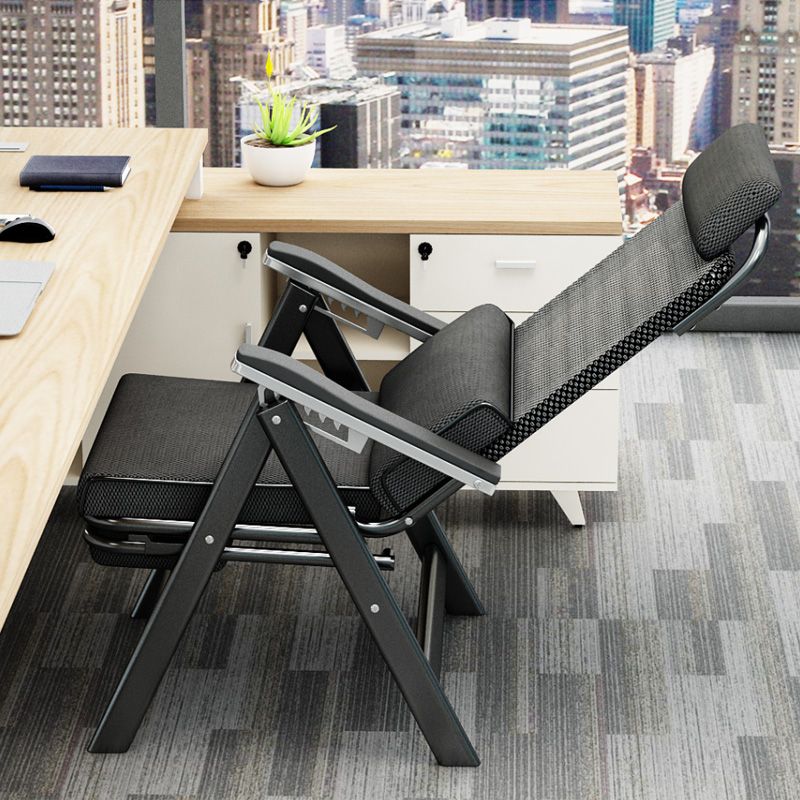 Modern High Back Executive Chair No Wheels Lumbar Support Desk Chair