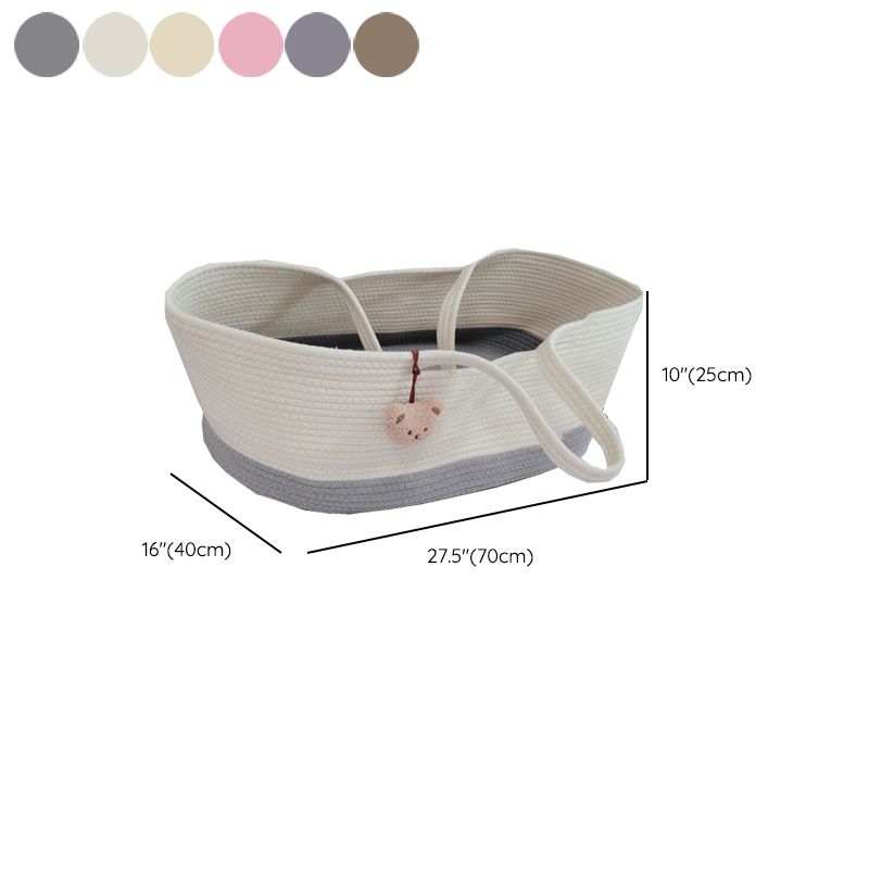 Upholstered Crib Cradle Oval Folding Moses Basket for Newborn