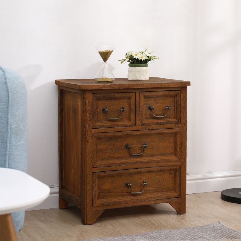 Traditional Solid Wood Storage Chest Vertical Bedroom Dresser