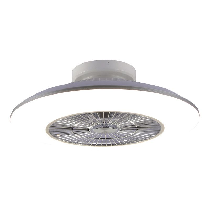 Association de plafond LED blanc en acrylique dans la simplicité moderne du ventilateur de plafond circulaire en fer Light pour la chambre