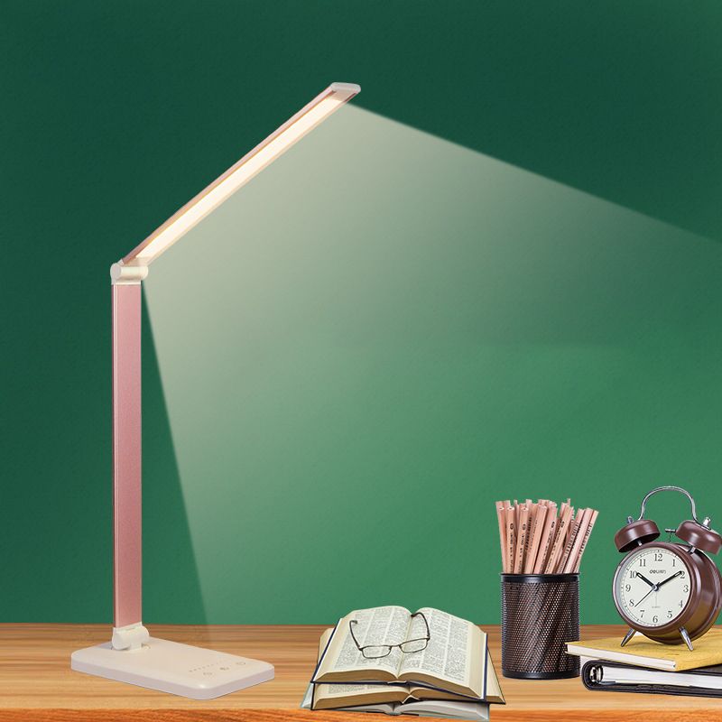 USB Table Lamp with Touch Control, Metal Task Folding LED Table Light for Bedroom