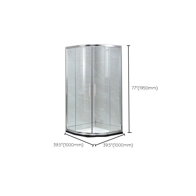 Linear Sliding Shower Enclosure Metal Semi-Frameless Shower Enclosure