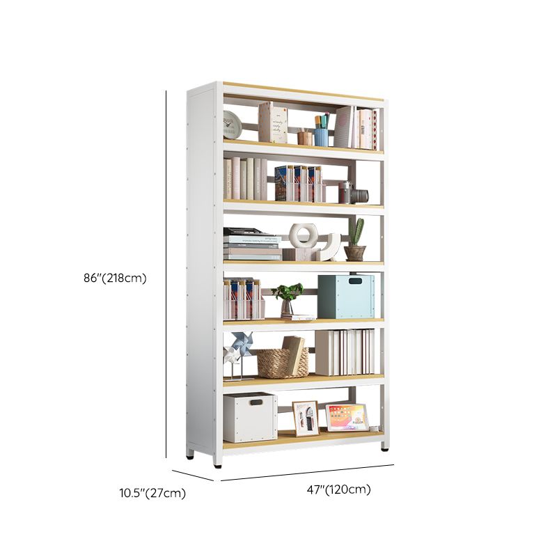 Modern Wood Open Back Shelf Bookcase Shelves Included for Home Office