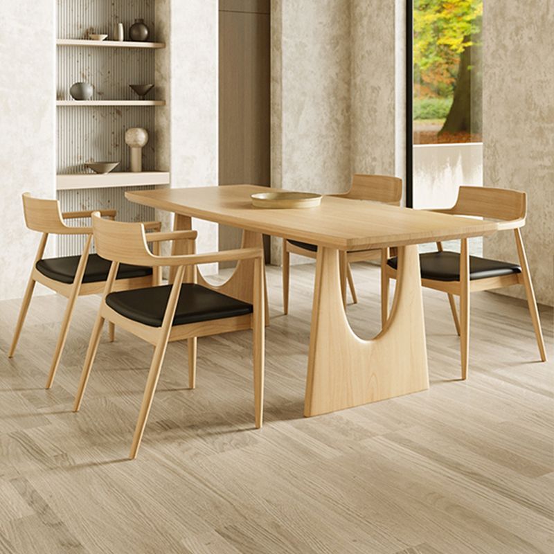 Modern 1/2/4/5 Pieces Dining Set Rectangle Pine Wood Dining Table for Dining Room