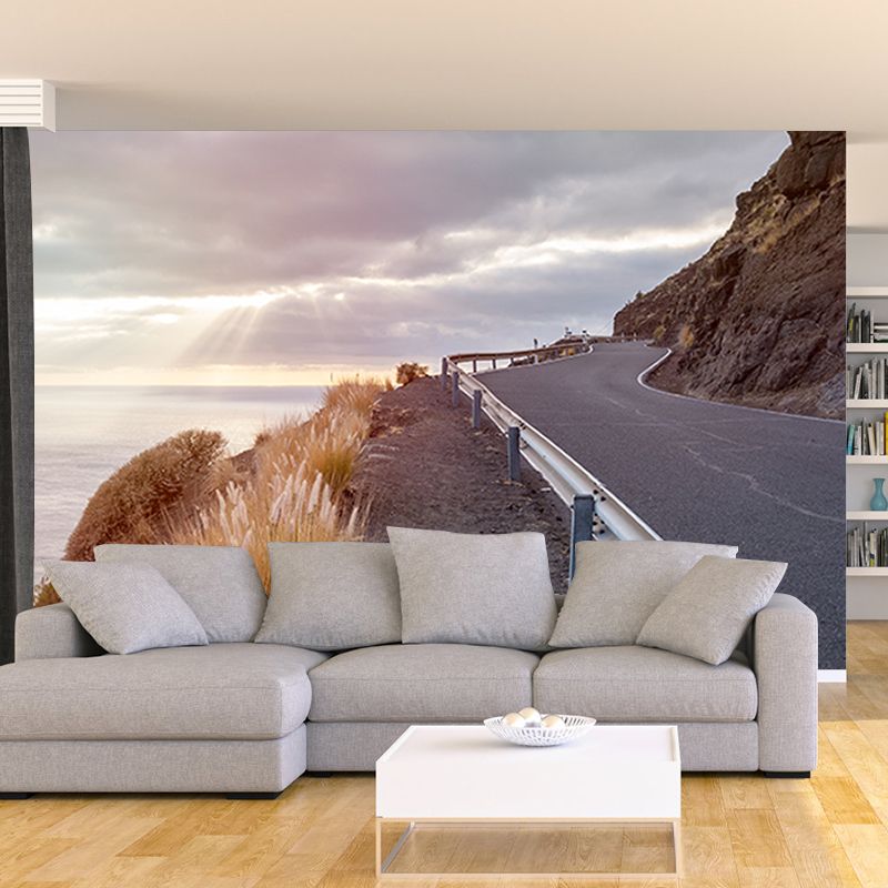 Photography Eco-friendly Wallpaper Highway Sitting Room Wall Mural