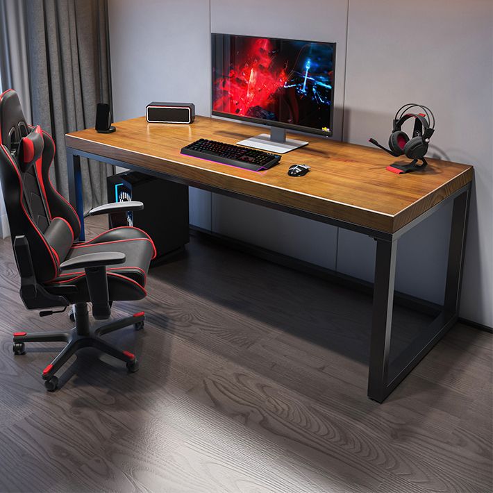 Modern 29.53" Tall Computer Desk Solid Wood Rectangular Gaming Desk