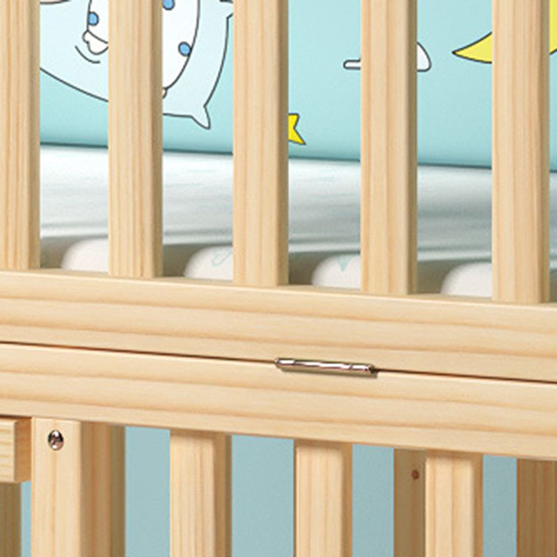 Natural Solid Wood Crib Cradle Square / Rectangle Convertible Crib Cradle