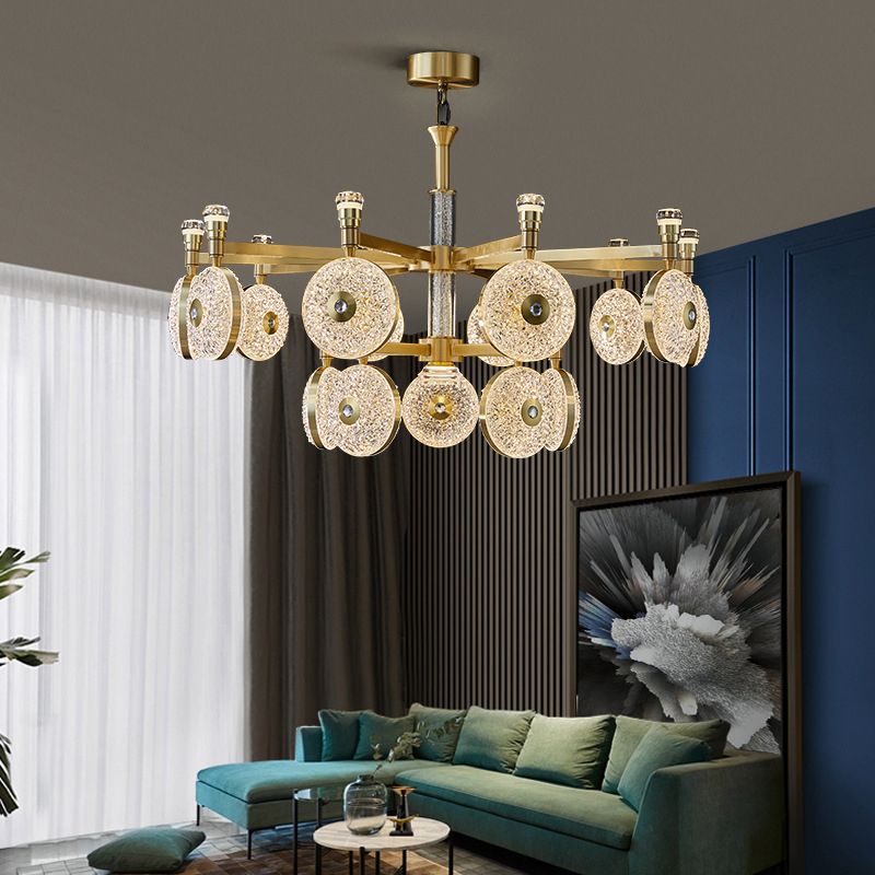 Contemporary Acrylic Chandelier Light Fixtures Led Hanging Chandelier for Dinning Room