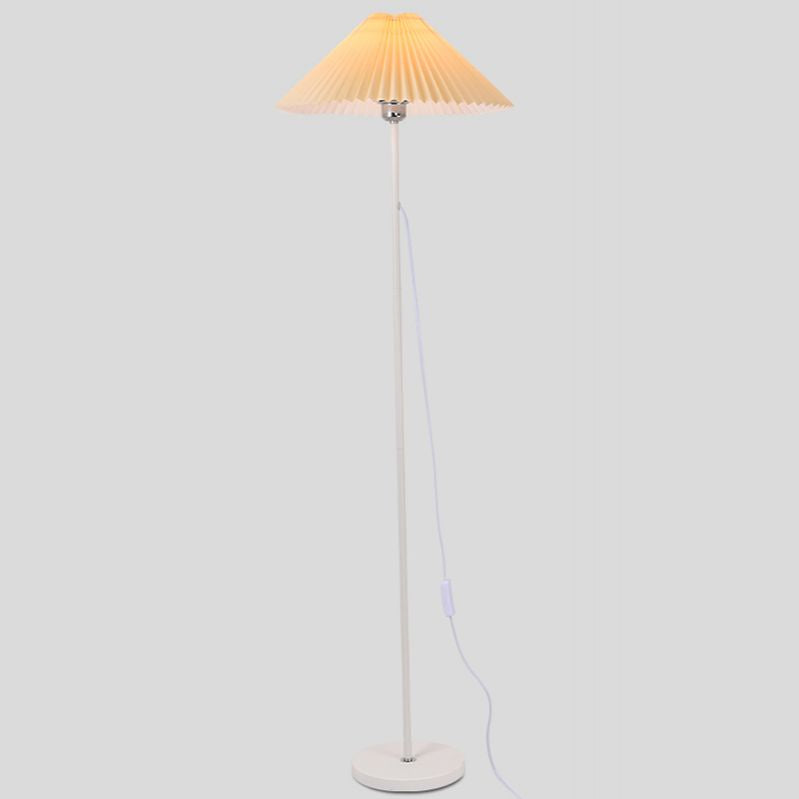 Conical Floor Light Nordic Style Fabric Floor Lamp for Living Room