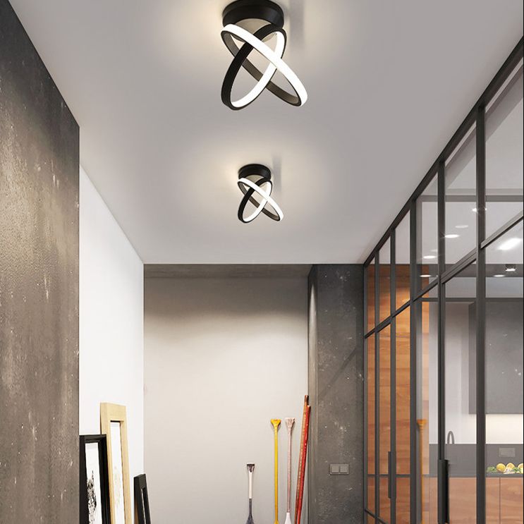 Circle Semi Flush Mount Leuchte ultra-intensive Metall Deckenleuchten für den Flur