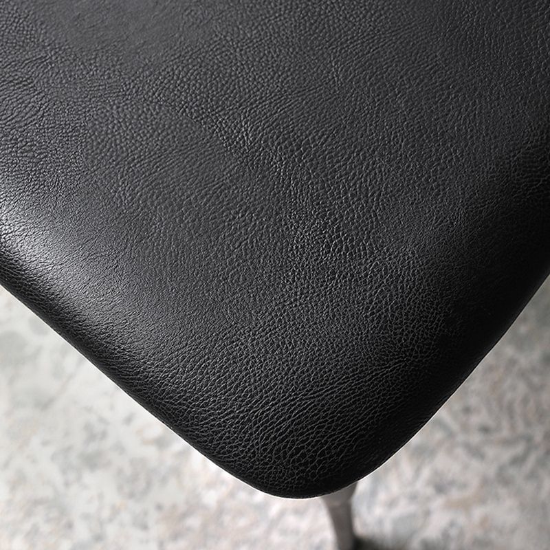 Minimalist Design Open Back Side Chairs Leather Dining Chairs