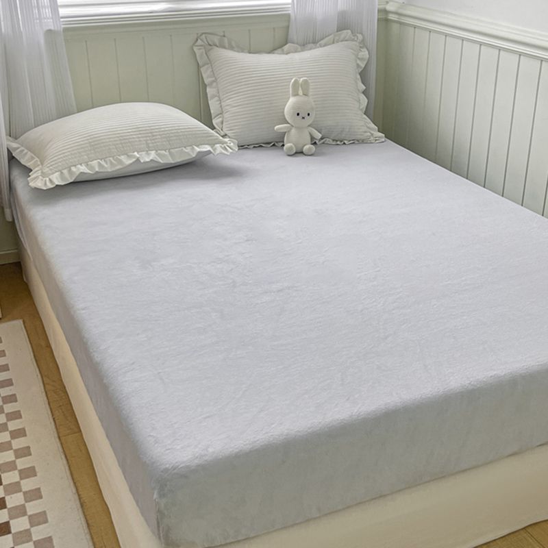 Solid Fitted Sheet Super Soft Standard Pillowcase for Bedroom