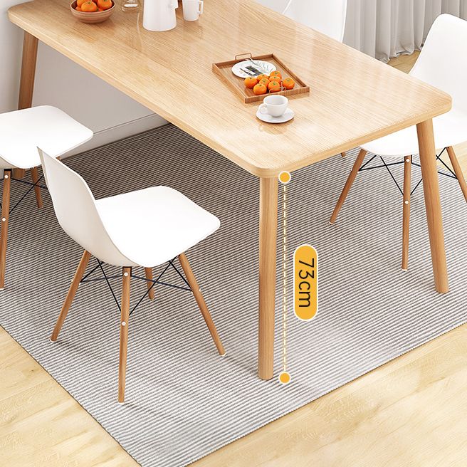 Set da pranzo in legno in legno standard con 4 gambe in legno marrone chiaro per mobili da pranzo