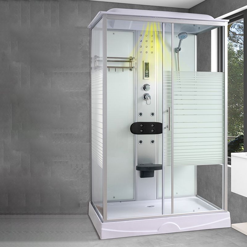 Rectangle Shower Stall Tempered Glass Shower Stall with Towel Bar