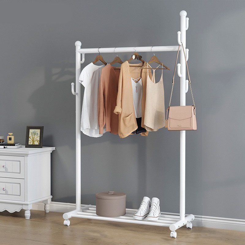 Contemporary Entry Hall Tree Metal Hooks Included No Distressing Free Standing Coat Rack