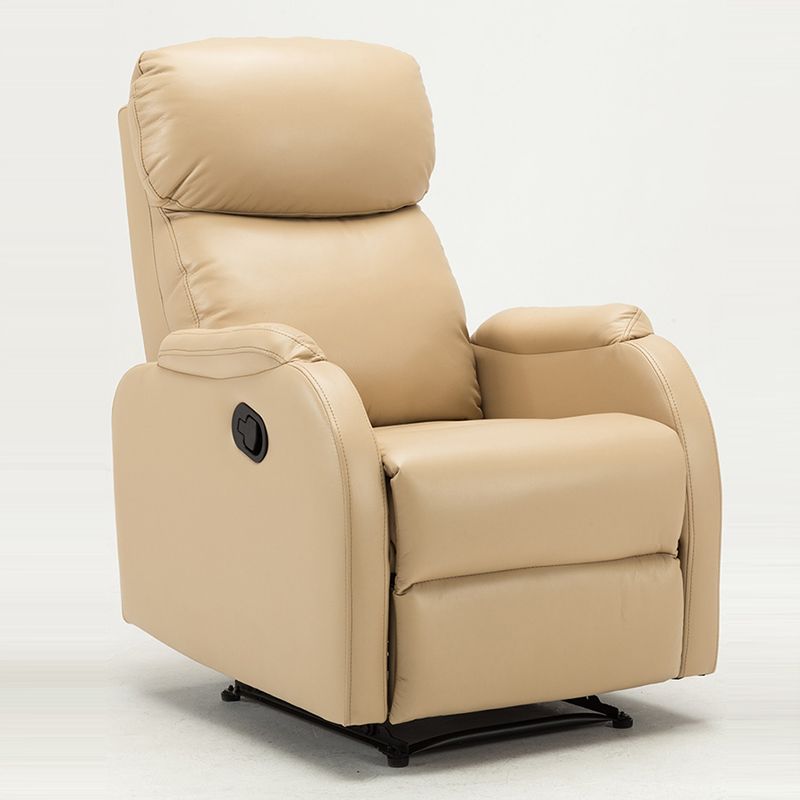 Faux Leather Manual Recliner 25.6" Wide Recliner with Adjustable Headrest