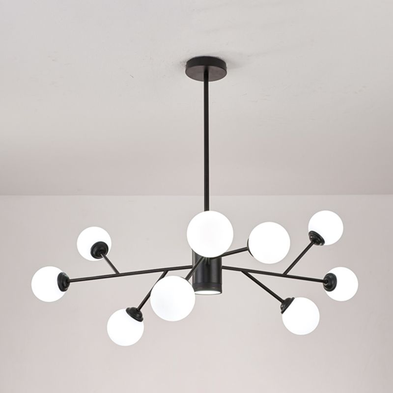 Contemporary Spherical Shade Hanging Light Fixtures Glass Chandelier Lighting Fixtures