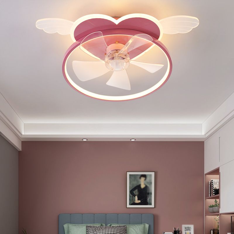 Cartoon Love Heart LED LED LIGHT LIGHT ACRILICA ACRILICA SEMI SEMI FLUSTO APPLICATO DEL MOTORE CON ANELLO DI METALE