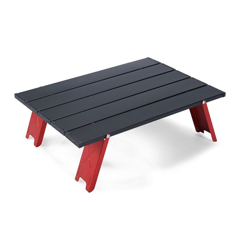 Contemporary Patio Table Metal Foldable Black Coffee Table for Outdoor