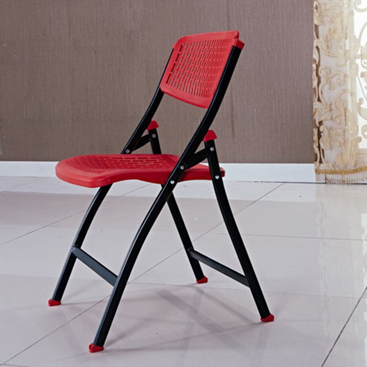 Metal Frame Conference Chair Modern Armless Plastic Folding Chair