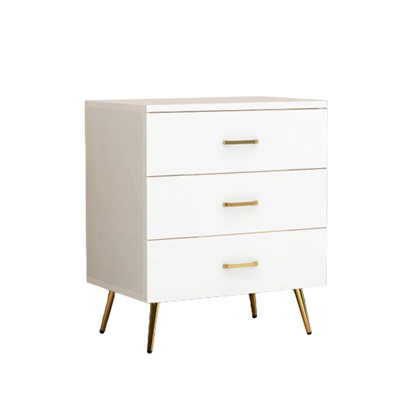 White 15.74" Wide Accent Chest Rubberwood Chest with Drawers